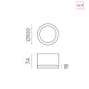ceiling luminaire TECH 3987/10 with diffuser IP44