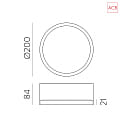Luminaire de plafond TECH 3987/20 avec diffuseur IP44