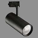 LED 3-Phasen Schienenstrahler ISQUIA 4117/9, COB, 27W 3000K 2625lm, CRI-95, verstellbar, inkl. Adapter, Schwarz