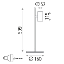 ACB table lamp GINA GU10 IP20, white  ACB table lamp GINA GU10 IP20, white
