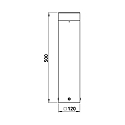 Albert socket luminaire TYPE NO 2293 square, long, switchable IP54, anthracite Albert socket luminaire TYPE NO 2293 square, long, switchable IP54, anthracite