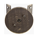 Support d'angle TYPE NO 1005 rond marron, laiton satiné
