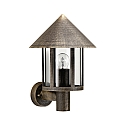 Luminaire mural d'extérieur TYPE NO 1824 rond E27 44, marron, laiton satiné gradable