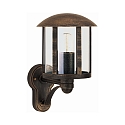 Luminaire mural d'extérieur TYPE NO 1834 haut, cylindrique E27 44, marron, laiton satiné gradable