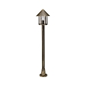 Luminaire d'allées TYPE NO 4126 rond E27 44, marron, laiton satiné gradable