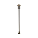 Lampe à mât TYPE NO 4127 à 1 flamme, rond E27 44, marron, laiton satiné gradable