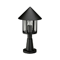 Luminaire en forme de borne TYPE NO 0539 rond E27 44, noir mat gradable