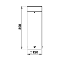 Albert socket luminaire TYPE NO 2292 square, short, switchable IP54, black Albert socket luminaire TYPE NO 2292 square, short, switchable IP54, black