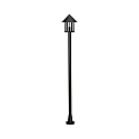 Lampe à mât TYPE NO 4127 à 1 flamme, rond E27 44, noir mat gradable