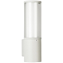 Auenwandleuchte Typ Nr. 0311, IP44, E27 max. 20W (LED), Edelstahl / Acrylglas + Opalglas innen, Wei