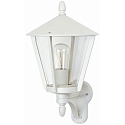 Outdoor Wall luminaire Country style modern Type No. 1814, standing with bracket, IP44, E27 QA55 57W, cast alu, white matt