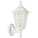 Outdoor Wall luminaire Country style Type No. 1818, standing with wall bracket, IP23, E27 QA55 57W, cast alu / glass, white