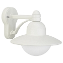 Outdoor Wall luminaire Country style Hat shape round Type No. 1850, IP44, E27 QA55 max. 57W, cast alu / glass, white matt