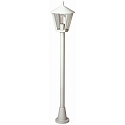 Path light Country style modern Type No. 4129, IP44, 135.5cm, E27 QA55 max. 57W, cast alu / acrylic glass clear, white matt