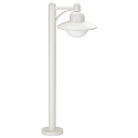 Path light Country style Hat shape round Type No. 4150, IP44, 90cm, E27 QA55 max. 57W, cast alu / opal glass, white matt