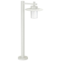 Path light Country style Hat shape flat Type No. 4152, IP44, 88.5cm, E27 QA55 max. 57W, cast alu / opal glass, white matt