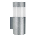 LED Außenwandleuchte Typ Nr. 0274, IP54 IK08, 9W 3000K 1000lm, Glas opal, Silber matt