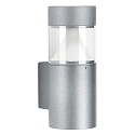 LED Außenwandleuchte Typ Nr. 0275, 9W 1000lm, IP54 IK08, 9W 3000K 1000lm, Glas klar mit opalem Innenkegel, Silber matt