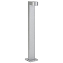 LED Wegeleuchte Typ Nr. 2228, IP44, Hhe 70cm, 230V, 3W 3000K 330lm, Alu-Guss / satiniert, Silber matt
