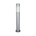 Pollerleuchte Typ Nr. 2249, E27, IP44, Hhe 90cm, E27 QA55 max. 57W, Alu-Guss / Opalglas, Silber