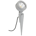 LED Spiestrahler Typ Nr. 2390, IP54, 12W 3000K 1200lm 30, dreh- und schwenkbar, dimmbar, Alu-Guss / Glas, Silber matt