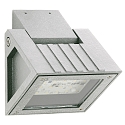 Outdoor LED Fl�chenstrahler Typ Nr. 2410, IP54, 16W 3000K 1600lm, schwenkbar, dimmbar, Alu-Guss / Borosilikatglas, Silber