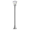 Wegeleuchte Typ Nr. 4154, IP54, Höhe 117.5cm, E27 QA55 max. 57W, Aluminium / Kunststoff klar, Silber