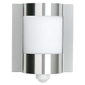 Outdoor Wall luminaire Type No. 6187, motion detector (Type No. 6188), half round, IP44, E27 QA55 max. 57W, stainless steel