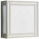 Outdoor LED Wand- und Deckenleuchte Typ Nr. 6385, IP44, 25.5 x 25.5cm, 10W 3000K 900lm, Edelstahl / Opalglas, dimmbar