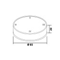 CASAMBI remote control RWTDBTBAGOS round, programmable, chrome, polished aluminium CASAMBI remote control RWTDBTBAGOS round, programmable, chrome, polished aluminium