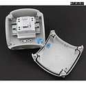 Outdoor Mastbox inkl. Stopfen + Adapterplatte fr DIN Tragschiene (Hutschiene), IP65, Leergehuse, freie Bestckung, grau