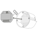 CASAMBI Dimmer fr ext. 230V Netztaster, mit CASAMBI Lichtsteuerung, Einbau in Unterputz-Dosen, programmierbar, max. 300W, entstrt