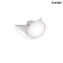 Axolight LED ceiling luminaire PL ORCHID, 3x 10W, 2700K, 800lm, IP20, white