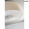 Axolight Plafoniera PL SKIN 070 con copertura E27 IP20, beige, Bianco dimmerabile