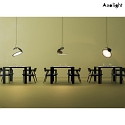 Axolight Luci a sospesione SP CUT IP20, nero dimmerabile