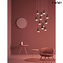 Axolight Luminaire à suspension SP FEDORA 12 12 flammes GU10 IP20, bronze, dégager gradable