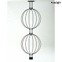 Axolight LED Pendelleuchte SP LIAISON G 8, 2 Etagen, 8x 7.5W 2700K 5368lm, IP20, schwarz
