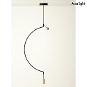 Axolight Luminaire à suspension SP LIAISON G 1 IP20, or mat, noir gradable