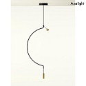 Axolight LED Pendelleuchte SP LIAISON M 1, 9W 2700K 671lm, IP20, schwarz / mattGold