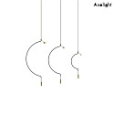 Axolight LED Pendelleuchte SP LIAISON M 1, 9W 2700K 671lm, IP20, schwarz / mattGold
