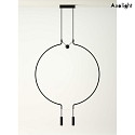 Axolight Luminaire à suspension SP LIAISON M 2 à 2 flammes IP20, noir gradable