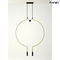 Axolight LED Pendelleuchte SP LIAISON M 2, 2x 9W 2700K 1342lm, IP20, mattGold / schwarz