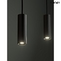 Axolight LED pendant luminaire SP LIAISON P 1, 9W, 2700K, 671lm, IP20, black