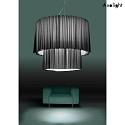 Axolight Luci a sospesione SP SKIRT 2 150 IP20, nero, bianco dimmerabile