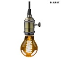 HWH LED Lamp pear shape, 5W, E27, 250lm, 1800K, glass gold VBS