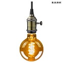 HWH LED Lamp Globe G95, 5W, E27, 250lm, 1800K, glass gold VBS