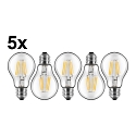 LED filament lamp set of 5 E27 7W 810lm 2700K 300° CRI > 80