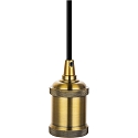  Vintage Pendelleuchte E27, IP20, Textilkabel 1,5m , bronze