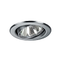 Recessed LV spot, IP20, 12V AC, round, GX5.3 max. 50W, swivelling, matt chrome