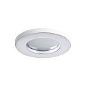 Outdoor NV-Downlight OGDAN MR16, IP65, rund, Ø 8cm, 12V, GX5.3 max. 13W, starr, Metall-Guss / Frostglas, weiß glänzend